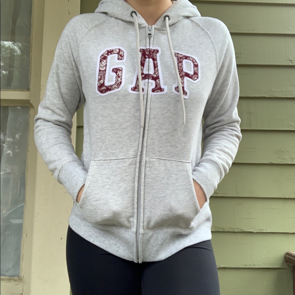 GAP hooded zip up sweater
